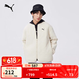 彪马（PUMA）户外风宽松轻盈保暖夹棉外套男女运动休闲夹克上衣632291 雪白色-87 M (175/96A)