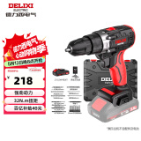 德力西（DELIXI）手电钻锂电钻电动螺丝刀家用充电式手钻电起子电批电动工具箱套装