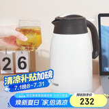 虎牌（TIGER）不锈钢便携式热水瓶真空保温壶PWM-A16C-CA珍珠白1.6升