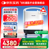 飞利浦（PHILIPS）5L升医用制氧机家用轻音大流量静呼吸氧气机制氧带雾化吸氧机