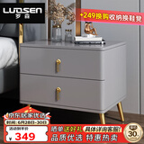 罗森（LUOSEN）京东居家优选 床头柜 现代简约烤漆床边柜 卧室储物柜 烤漆灰色款