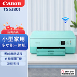 佳能（Canon） TS5380t打印机家用小型手机彩色照片喷墨无线复印扫描智能一体机办公学生双面 绿5380套餐3【8瓶墨+140张相纸+塑封机
