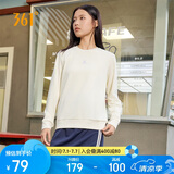 361°卫衣女士秋冬季运动休闲舒适宽松圆领长袖套头上衣 662334801D-1