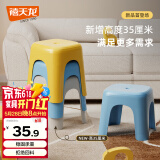 禧天龙（Citylong）塑料凳子家用凳浴室加厚防滑凳餐椅换鞋凳小板凳石青D-2133