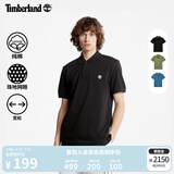 添柏岚（Timberland）官方男装短袖POLO衫新款宽松|A24H2 A24H2001/黑色 M (175/100A)