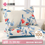 洁丽雅（Grace）枕套全棉一对装枕头套用枕芯套大号枕套家用一对装48*74cm梦楼兰