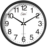 康巴丝（Compas） 挂钟走时客厅办公室钟表挂墙2024新款简约创意时钟时尚石英钟 6881黑色