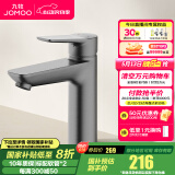 九牧水龙头洗脸盆面盆龙头卫生间冷热出水浴室柜卫浴台盆家用单孔快装 【爆款自动除垢】32680-1枪灰