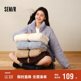 森马（Semir）外套女插肩袖珊瑚绒仿羊羔毛2024冬季立领宽松夹克109724108003