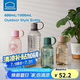 乐扣乐扣（LOCK&LOCK）户外运动水杯Tritan男女学生塑料杯子600ML巧克力色ABF689KKI