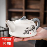 功夫茶具一壶两杯中式家用客厅泡茶壶泡茶杯简约茶台小套组 雪花云龙壶一壶二杯