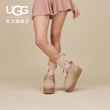UGG冬季女士时尚经典厚底保暖雪地靴懒人毛毛鞋1135092SAN|沙色38