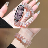 炫戴（XUANDAI）紫晶猫眼石丨小米手环10表带水晶小米手环9/8腕带nfc版夏天7/6手表带女生手链5/3/4智能运动配件 猫眼丁香紫水晶链（腕围约14-15cm） 适用：小米手环10/10陶瓷版