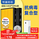 可蓝芯芯适配小米米家净化器过滤网/消毒机/车载/替换滤芯/耗材配件 MAX滤芯抗病毒版(2片装)