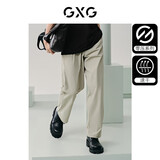 GXG男装 零压系列透气速干西装裤直筒休闲裤24夏季 卡其色 190/XXXL