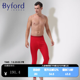 百富（BYFORD）男士保暖裤棉针织打底裤中腰秋裤男长裤棉红色MW8950 红色 L
