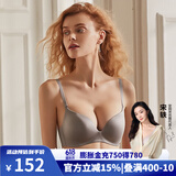 安莉芳光面无痕不空杯内衣女士小胸薄款无空系粉底液无钢圈文胸 灰色GRY 70A