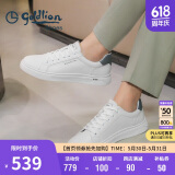 金利来（goldlion）男鞋时尚个性耐磨板鞋舒适系带休闲鞋55323073920A-白色-44码