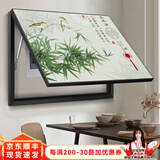 良品大师电表箱装饰画免打孔现代简约配电箱遮挡壁画客厅挂画闸盒开关墙画 鸟鸣涧 55*45遮挡45*35 上掀款