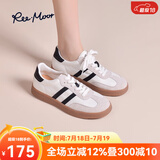 reemoor睿慕2025夏季新款复古小个子休闲运动鞋百搭阿甘鞋板鞋女德训鞋女 米黑色 39