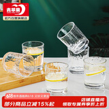青苹果轻奢锤纹玻璃杯6只装 水杯茶杯早餐杯牛奶杯套装 220ml