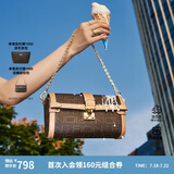 菲安妮（FION）波士顿包锁扣女士包包斜挎包时尚单肩包生日礼物