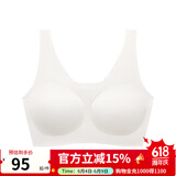 like uu风筝内衣系列基础隐形少女无痕内衣青春发育期文胸儿童内衣 基础款-固定杯-白色 均码 （70-100斤）