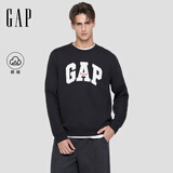 盖璞（GAP）男女装秋季款字母logo抓绒圆领卫衣合身上衣美版852079
