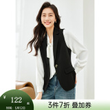梵希蔓马甲西装外套女外穿小坎肩2025年春秋装叠穿马夹 V8227 黑色 S