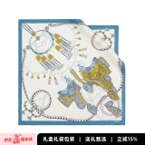 万事利真丝丝巾100%桑蚕丝欢乐颂系列小方巾小斜巾集合 D款:小方巾-西域赞马绿色