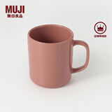 无印良品（MUJI）炻瓷 马克杯 家用水杯 陶瓷杯 咖啡杯 办公室 烟熏粉  500ml