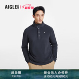AIGLE艾高抓绒衣经典款POLARTEC户外保暖休闲耐穿半拉链上衣男士 海军蓝 BE484 M (175/92A)
