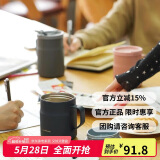 乐扣乐扣（LOCK&LOCK）遇见惬意保温保冷咖啡杯带手柄男女水杯子370ML蓝色LHC4262NVY