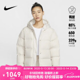 耐克NIKE女羽绒服短款保暖NSW TF DWNFL秋冬外套FZ5929-104土褐XL