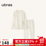 ubras迪士尼-陈都灵同款半边绒家居服情侣加绒睡衣女加厚保暖睡衣套装 豆乳白色-男款 2XL