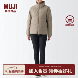无印良品（MUJI）女式 便携式 立领羽绒夹克羽绒服外套冬季女装女款外衣 浅棕色 S （155/80A）
