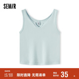 森马背心女短款针织内搭显高女士夏紧身纯色上衣百搭109324102001