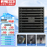 潜水艇（Submarine）MTK50-10黄铜镀镍枪灰色拉丝防臭地漏卫生间淋浴大排量地漏50管径