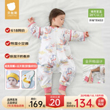 贝肽斯婴儿睡袋防惊跳春夏季新生儿童睡袋1-3岁宝宝防踢被护肚防着凉 夏季（前4后2 26℃以上）凤鸾 M码 建议身高80-95cm