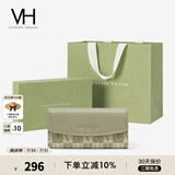 VANESSA HOGAN  VH女包PVC长款钱包小众多功能钱夹复古手拿小包生日礼物送女友 绿色