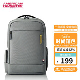 美旅箱包电脑包旅行双肩包商务通勤背包17英寸电脑手提NJ5 灰绿色