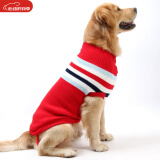 憨憨宠 狗狗衣服 狗衣服宠物衣服秋冬装卫衣中大型犬毛衣金毛大狗衣服 红色 28号适合65-80斤狗狗