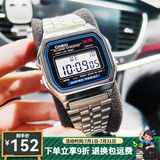 卡西欧（CASIO）手表 小春同款 情侣经典复古小方块 时尚学生表小金表 A159W-N1D