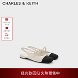 CHARLES&KEITH珠链绊带饰低跟凉鞋玛丽珍鞋女鞋子女CK1-70900382 CK1-70900382-2粉白色 36