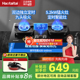 Haotaitai燃气灶双灶明星同款 5.2KW一级能效家用天然气液化气煤气灶台式嵌入式具定时灶方架铜盖鸳鸯猛火炉 定时灶【九头+璇火】LZ9D 液化气