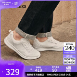 斯凯奇（Skechers）男鞋夏季商务皮鞋舒适板鞋透气软底轻便休闲鞋户外工作鞋210835