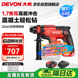 大有（Devon）20V锂电锤充电电锤两用电镐冲击钻混凝土工业级DRH单电5.0