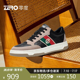 零度zero男鞋舒适时尚百搭休闲运动鞋户外潮流板鞋小白鞋男 黑棕 38