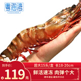 粤海湾南海巨型黑虎虾超大特大号 老虎虾大虾生鲜海鲜礼盒年货送礼虾类 超大15头 800g(净重)  长16-18cm 顺丰空运/深圳|青岛|武汉发货
