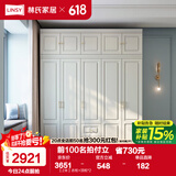 林氏家居衣柜卧室出租房用现代简约柜子储物柜衣橱家居家具JO12D国家补贴 【2米】衣柜+顶柜*2